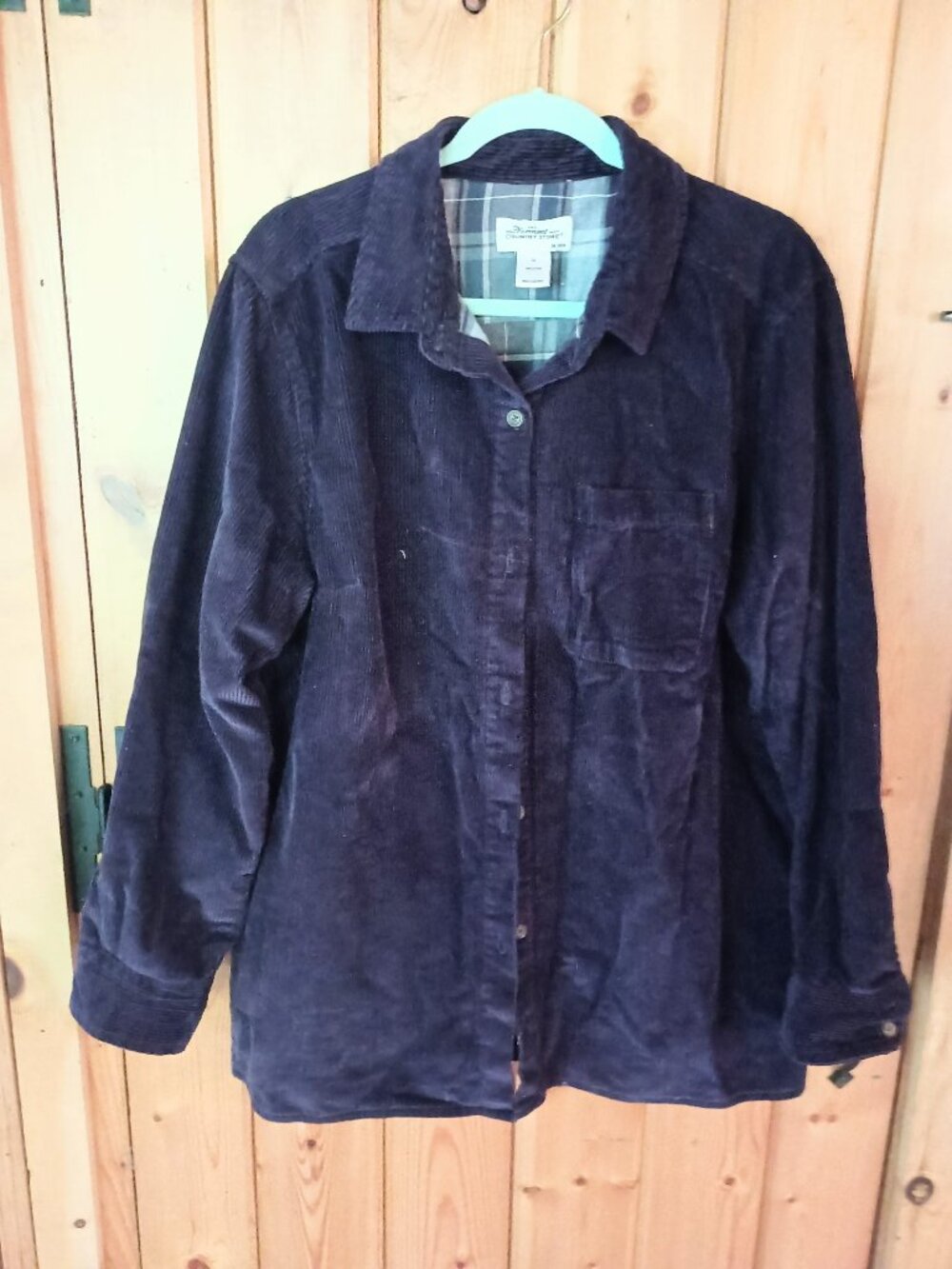 Royal purple corderoy flannel lined shirt/jacket - Picture 2 of 5